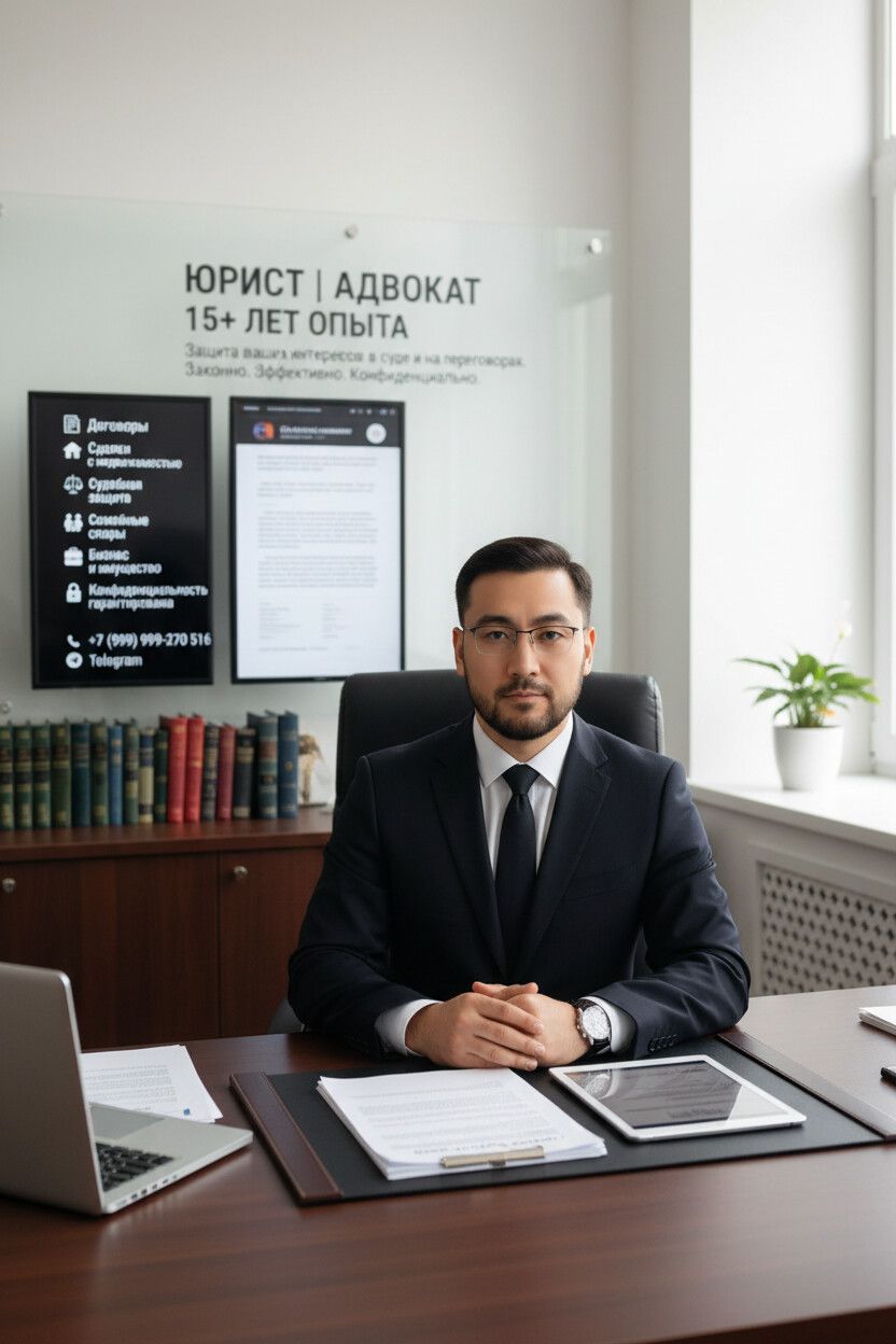 Юрист-адвокат с опытом работы более 15 лет