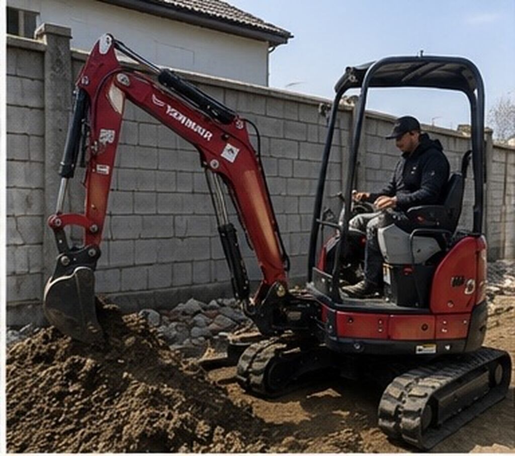 Услуги мини-экскаватора Yanmar VIO20: котлованы и траншеи